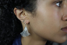 Load image into Gallery viewer, Radiolaria Feather Earring
