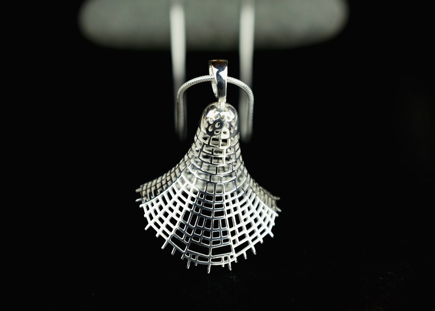 Radiolaria Feather Pendant