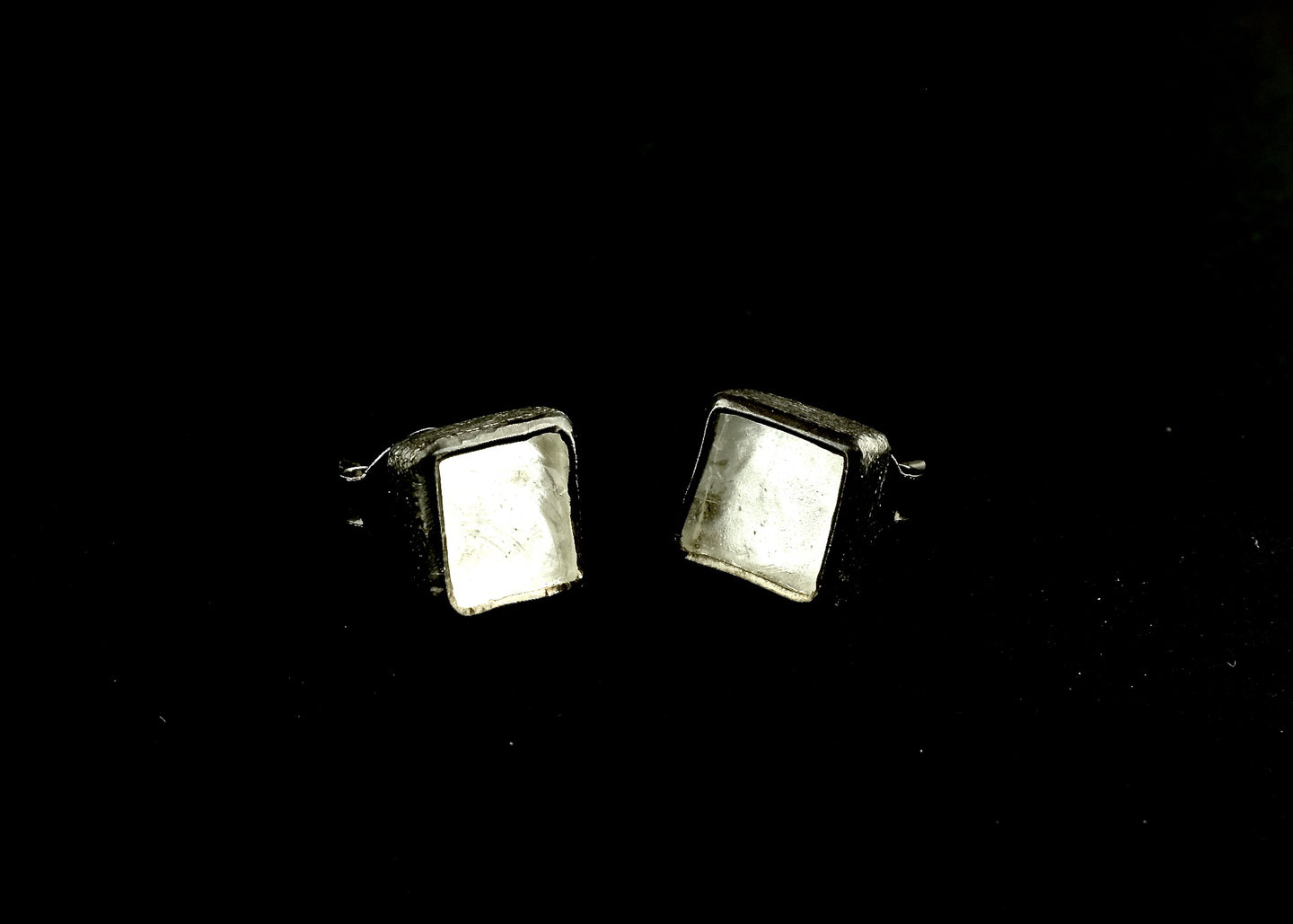 Square Quartz Stud Earring